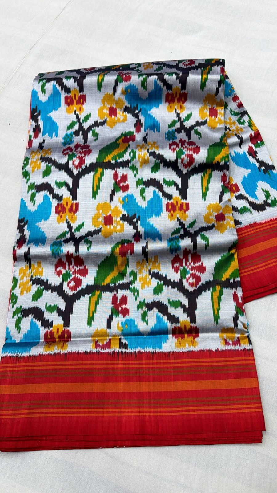 Patola Ikkat Pochampally Pure Silk Saree