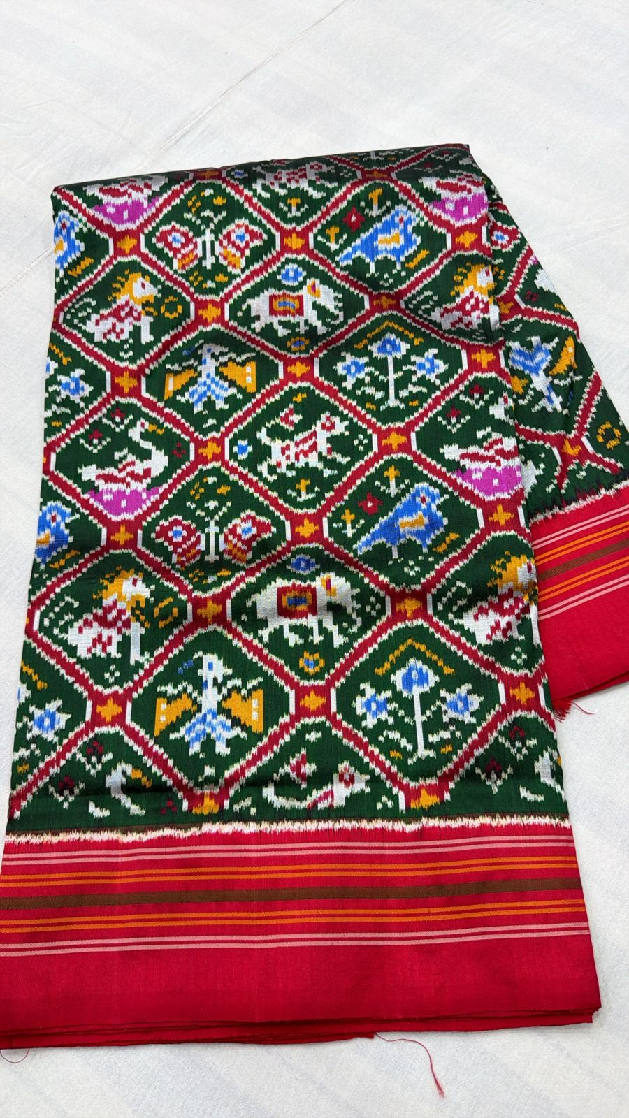 Patola Ikkat Pochampally Pure Silk Saree