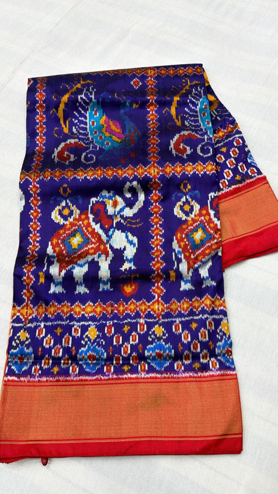 Patola Ikkat Pochampally Pure Silk Saree