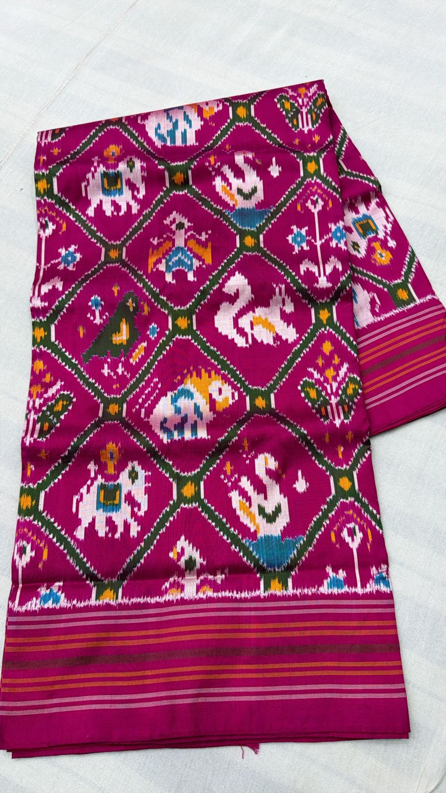 Patola Ikkat Pochampally Pure Silk Saree