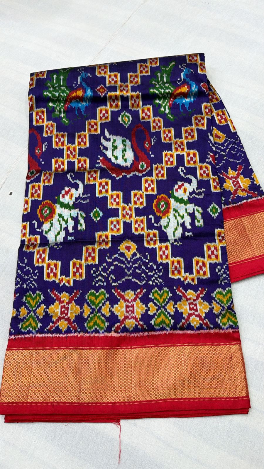 Patola Ikkat Pochampally Pure Silk Saree