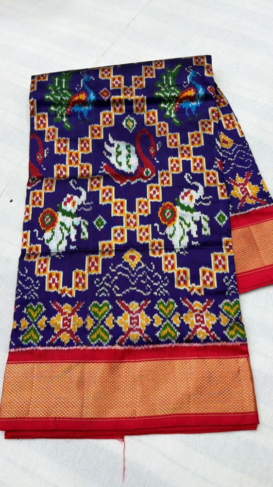 Image of Patola Ikkat Pochampally Pure Silk Saree