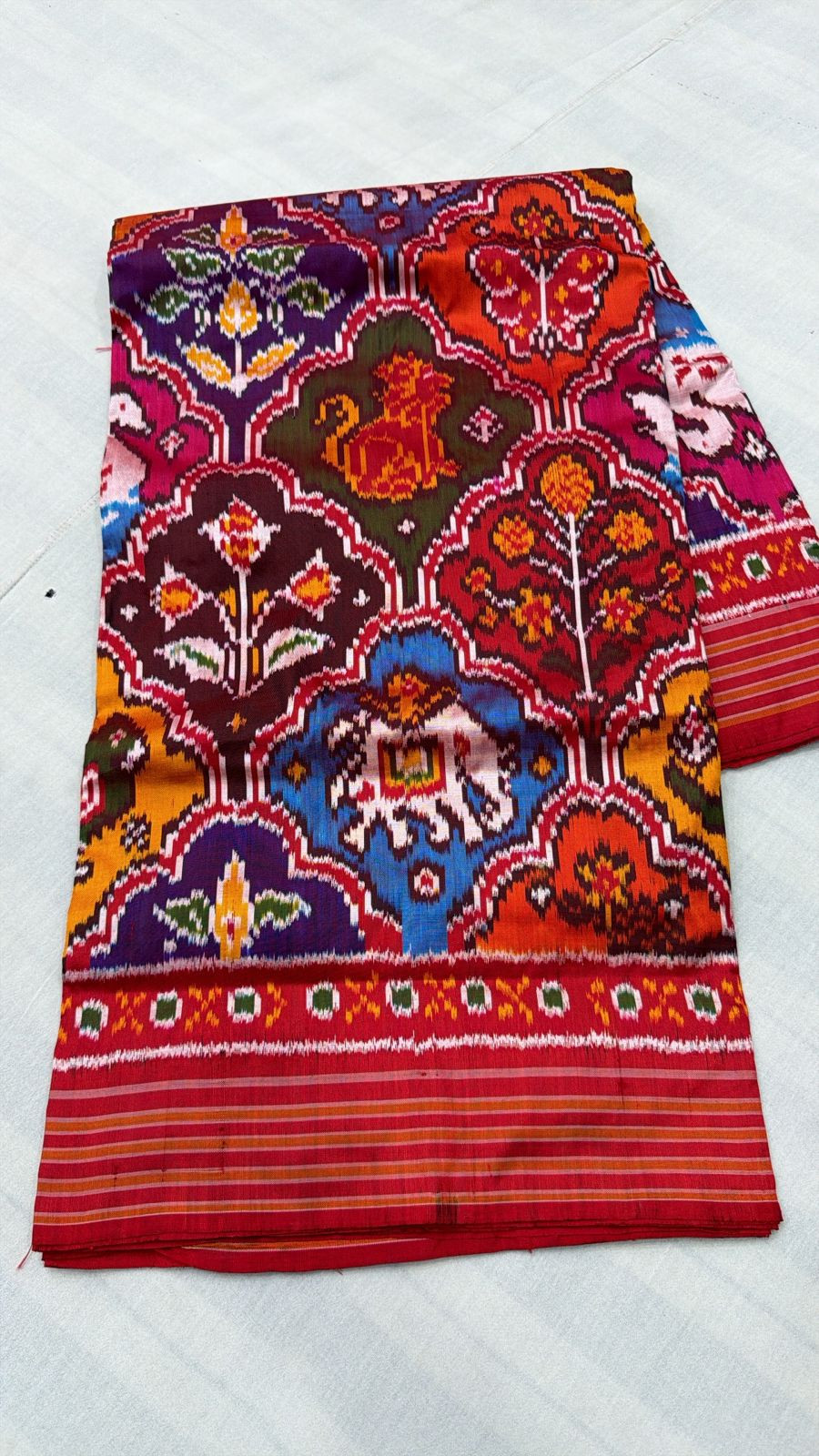 Patola Ikkat Pochampally Pure Silk Saree
