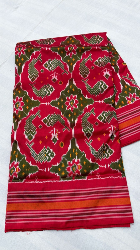 Image of Patola Ikkat Pochampally Pure Silk Saree