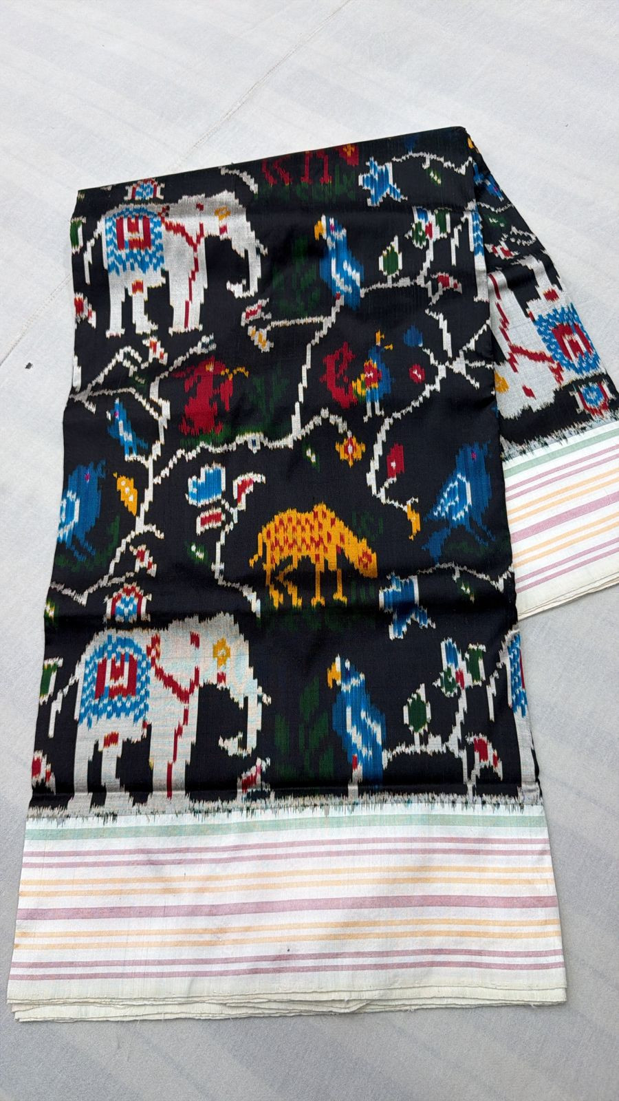 Patola Ikkat Pochampally Pure Silk Saree