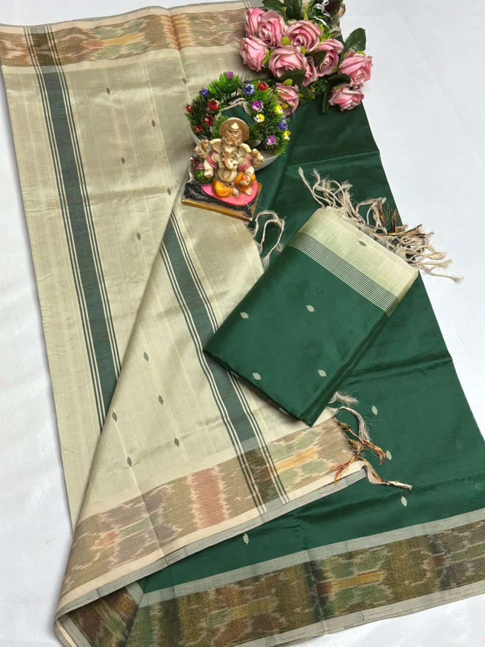Uppada Tripura Pattu Silk Cotton Saree
