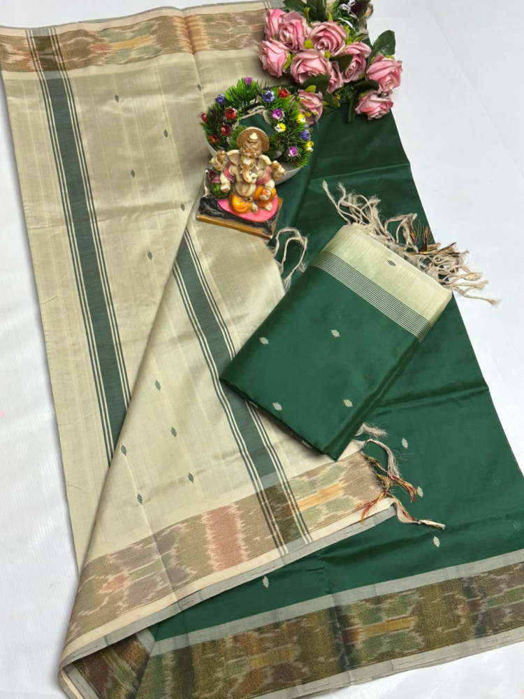 Image of Uppada Tripura Pattu Silk Cotton Saree