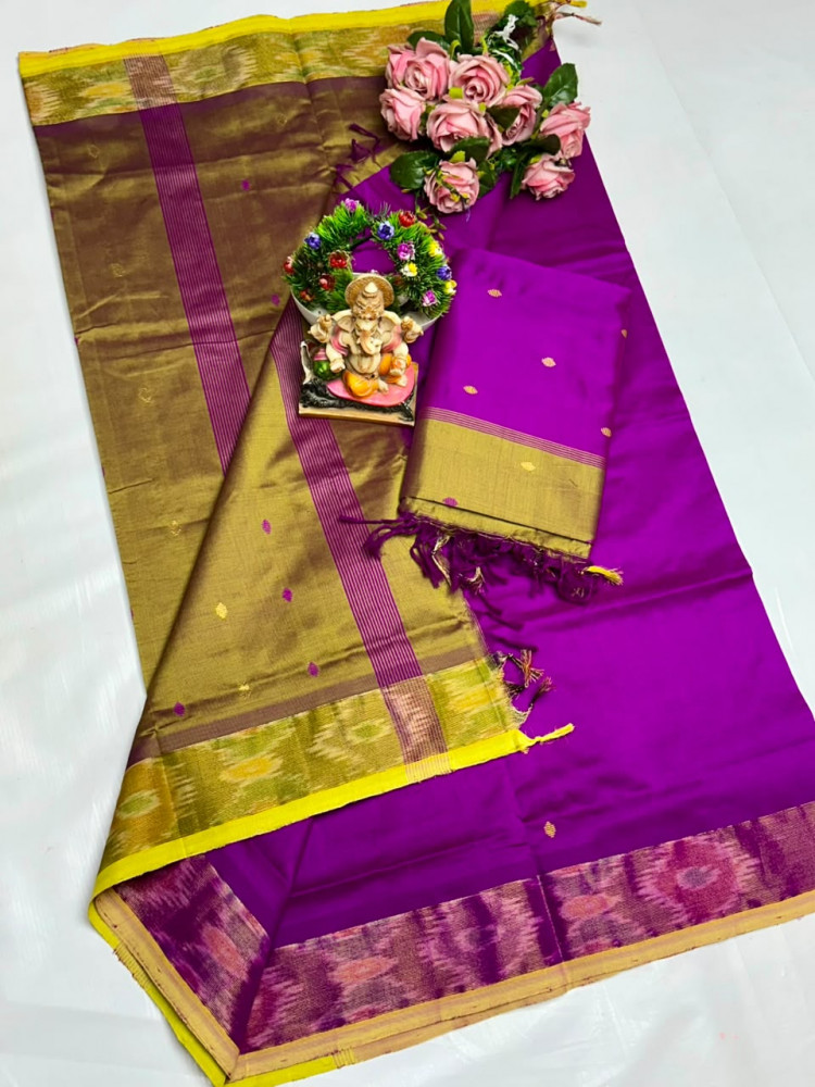 Image of Uppada Tripura Pattu Silk Cotton Saree