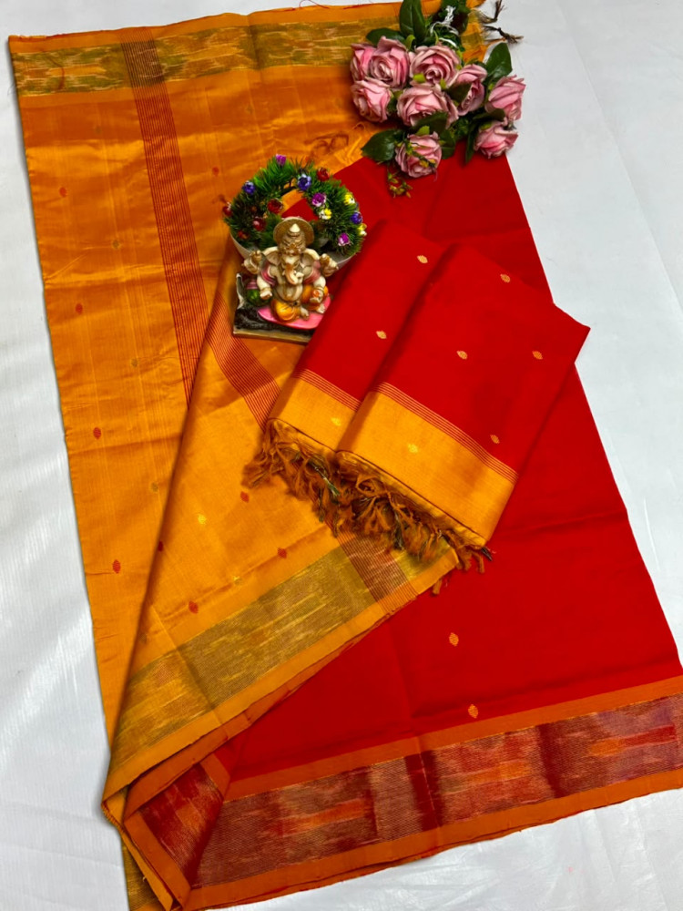 Image of Uppada Tripura Pattu Silk Cotton Saree