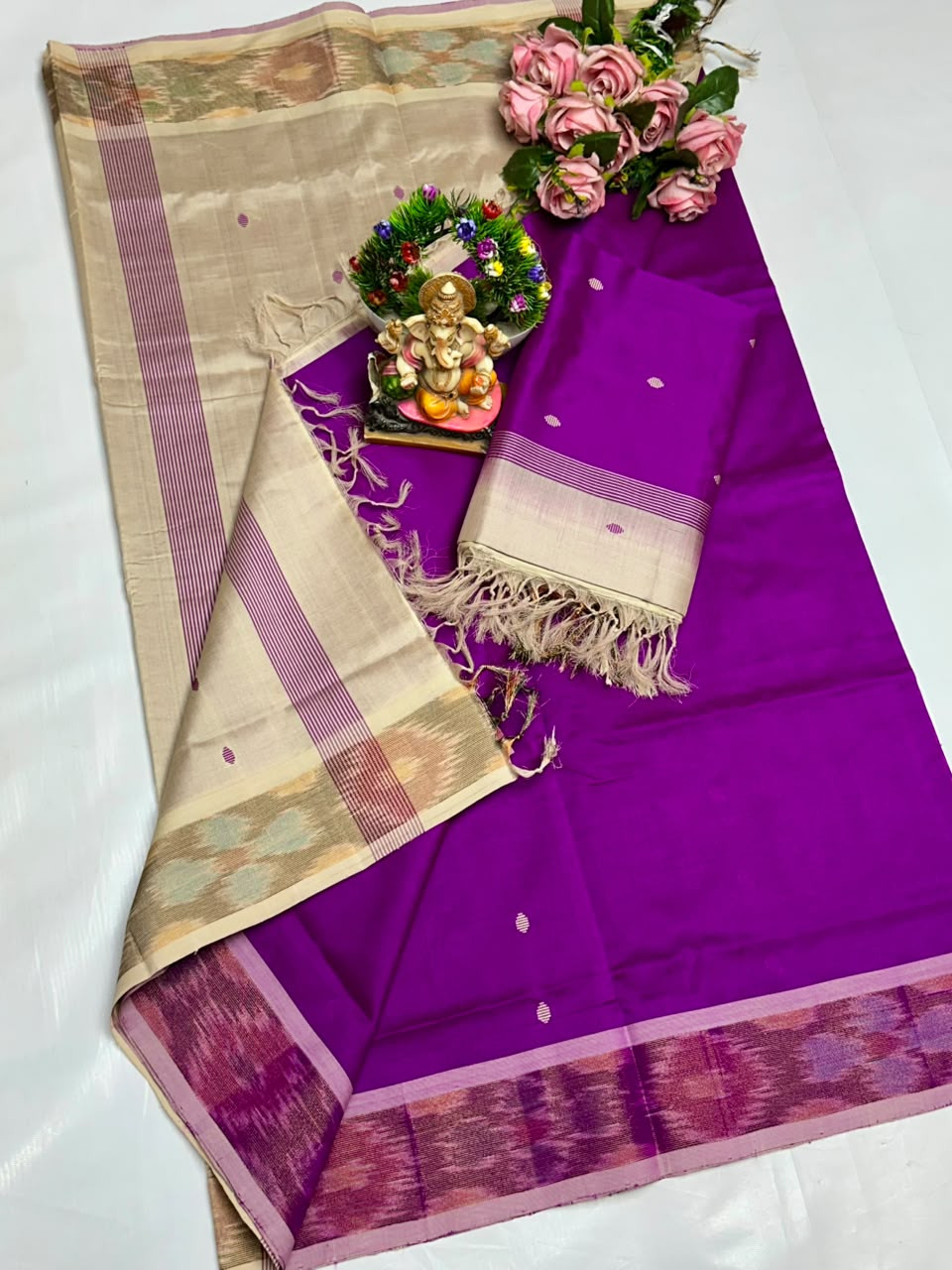 Uppada Tripura Pattu Silk Cotton Saree
