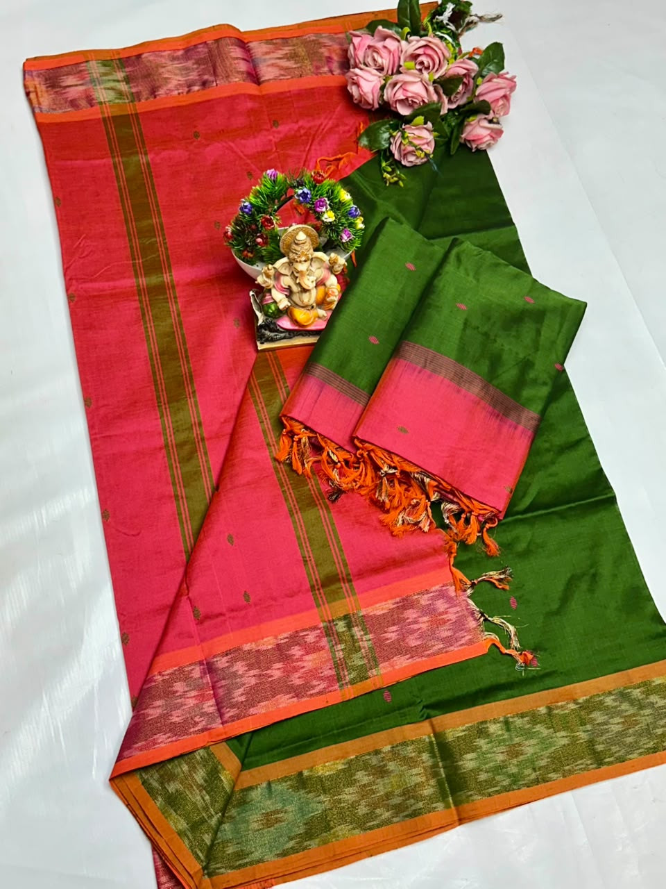 Uppada Tripura Pattu Silk Cotton Saree