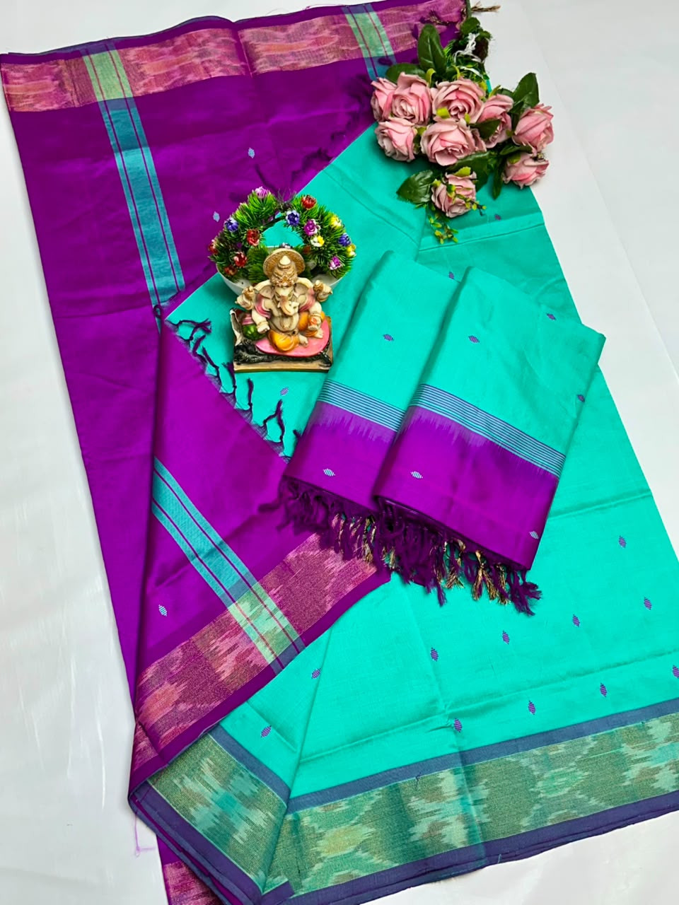 Uppada Tripura Pattu Silk Cotton Saree