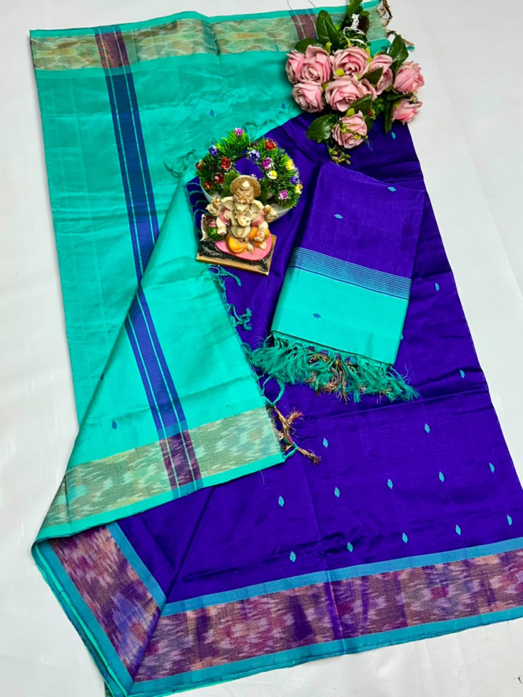 Image of Uppada Tripura Pattu Silk Cotton Saree