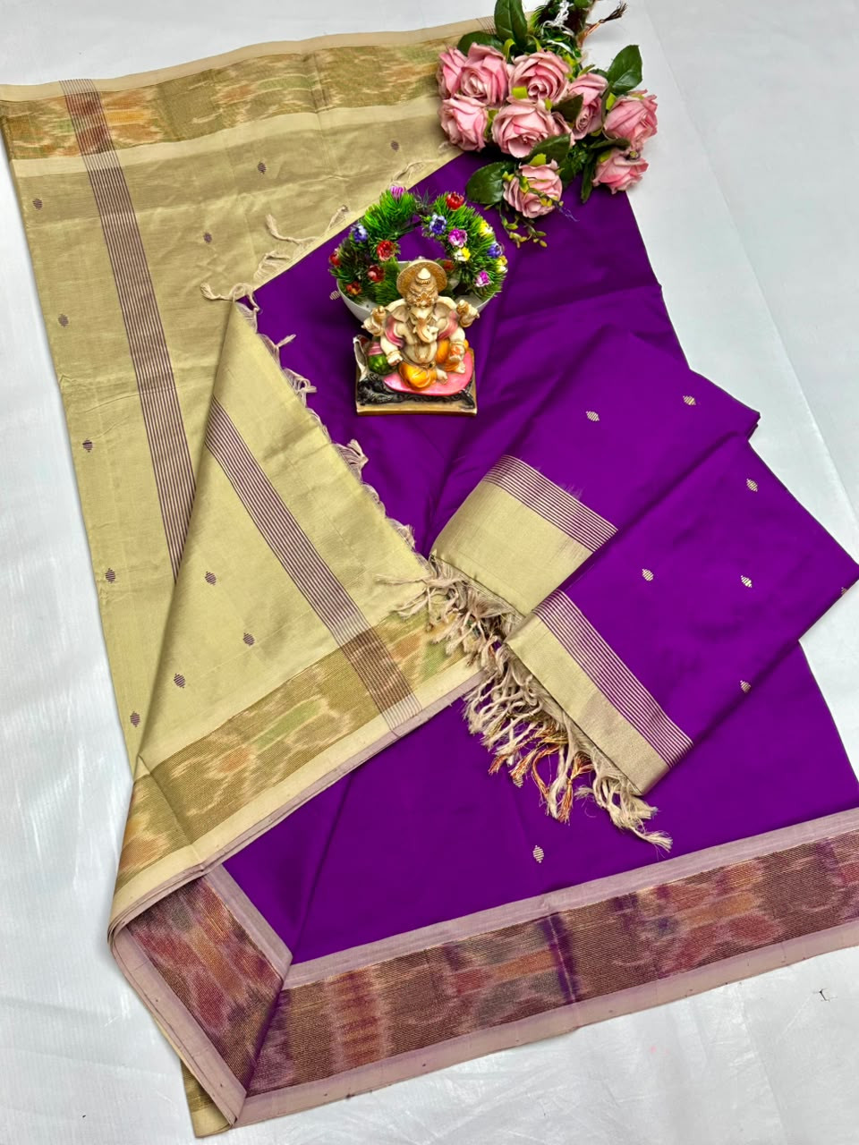 Uppada Tripura Pattu Silk Cotton Saree