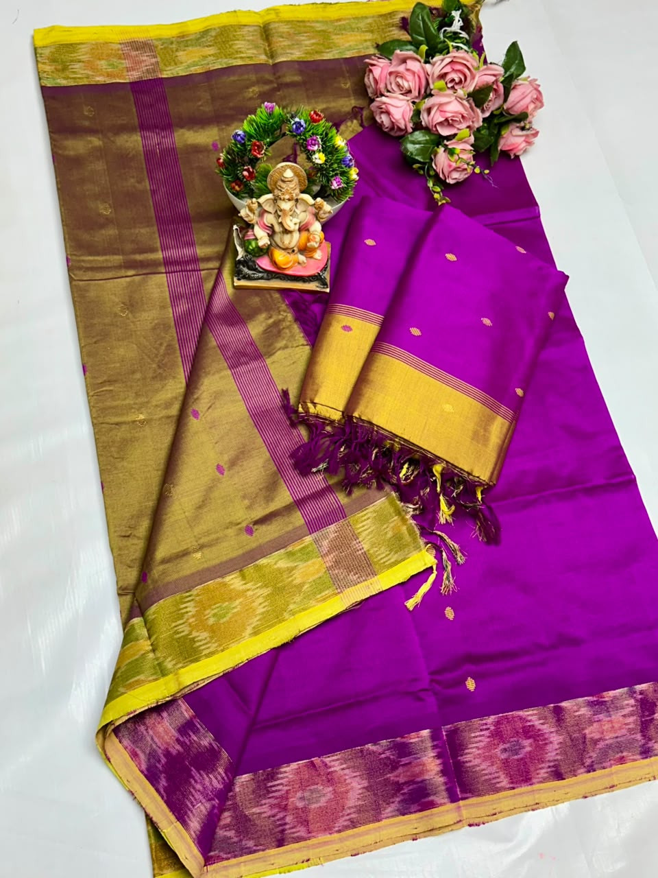 Uppada Tripura Pattu Silk Cotton Saree