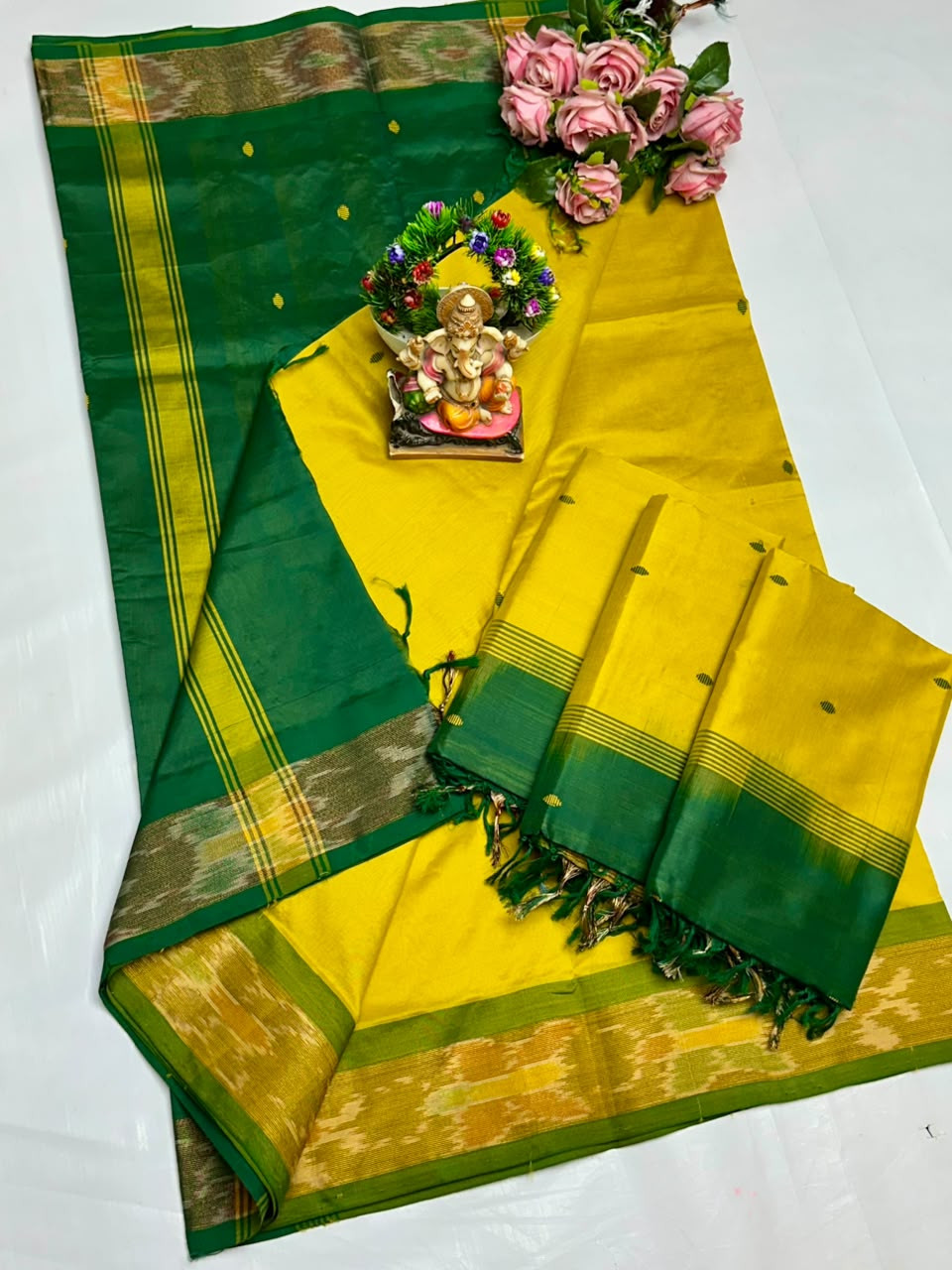 Uppada Tripura Pattu Silk Cotton Saree