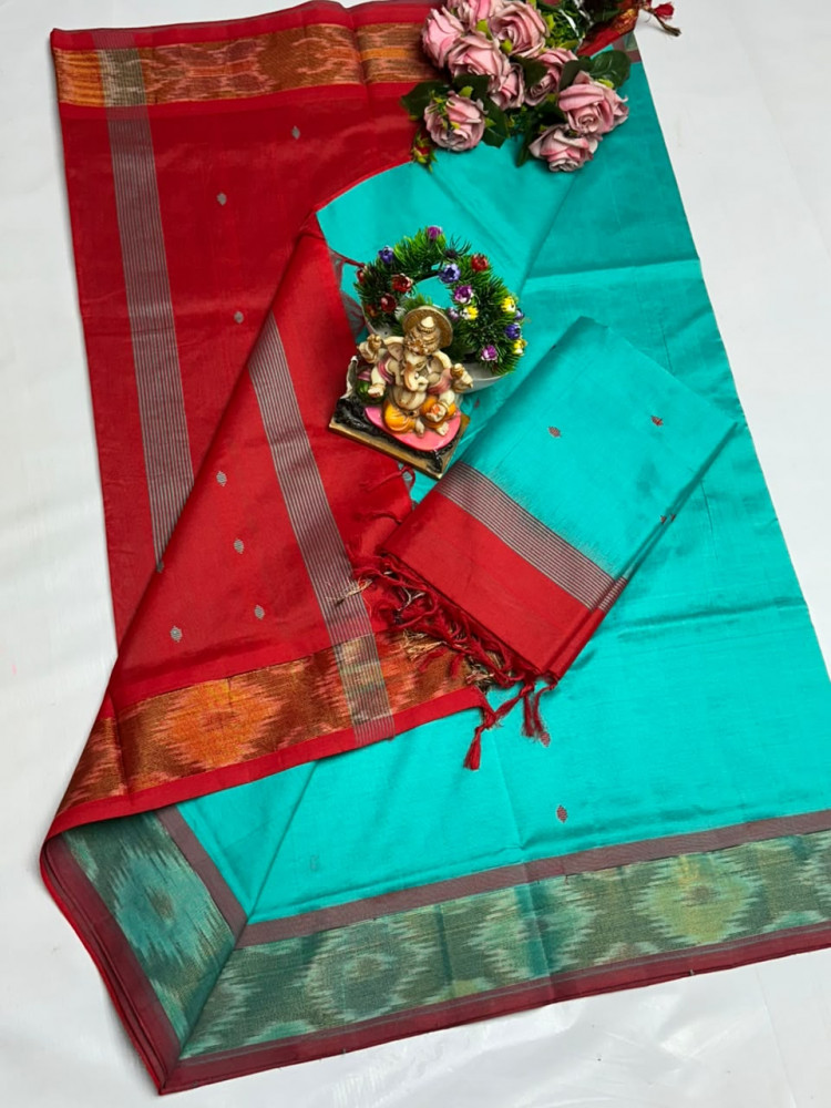 Image of Uppada Tripura Pattu Silk Cotton Saree