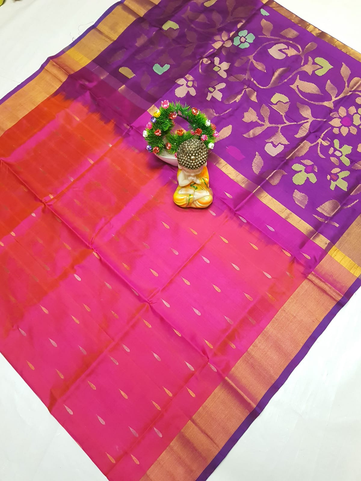 Uppada Pure Silk Jamdani Saree