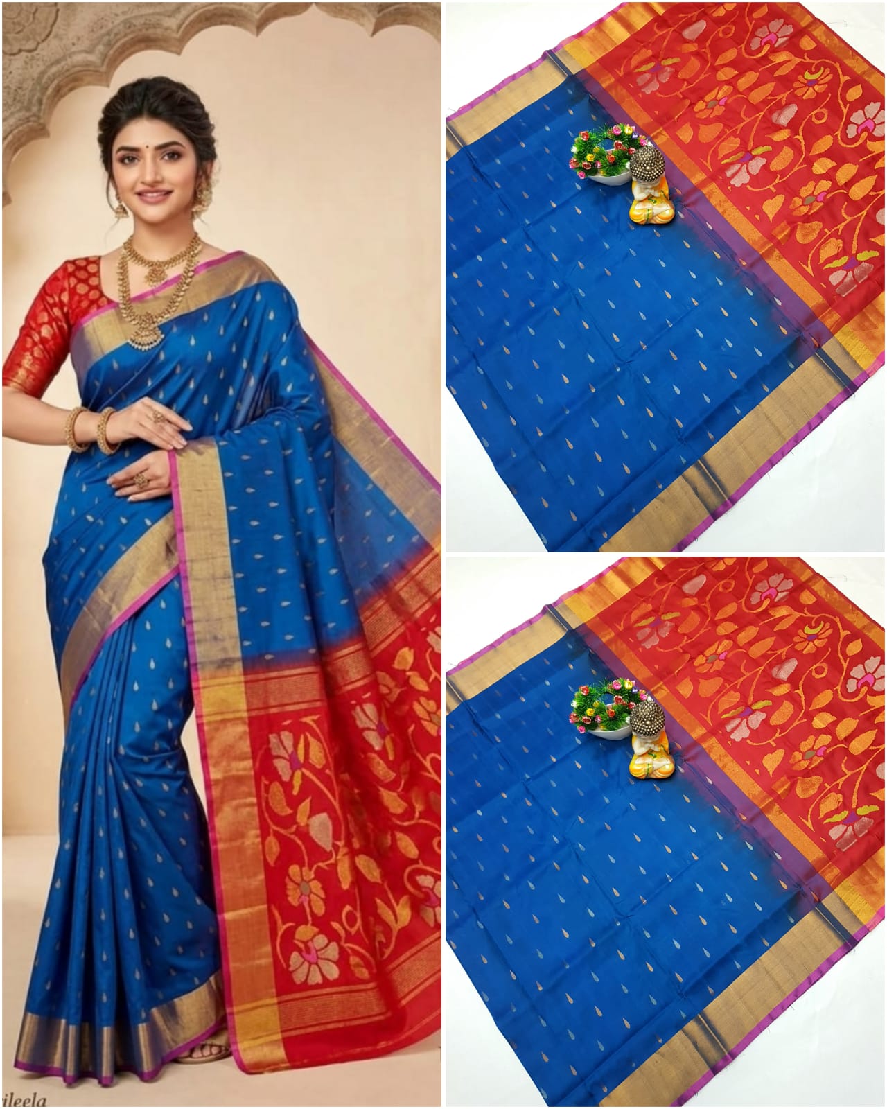 Uppada Pure Silk Jamdani Saree