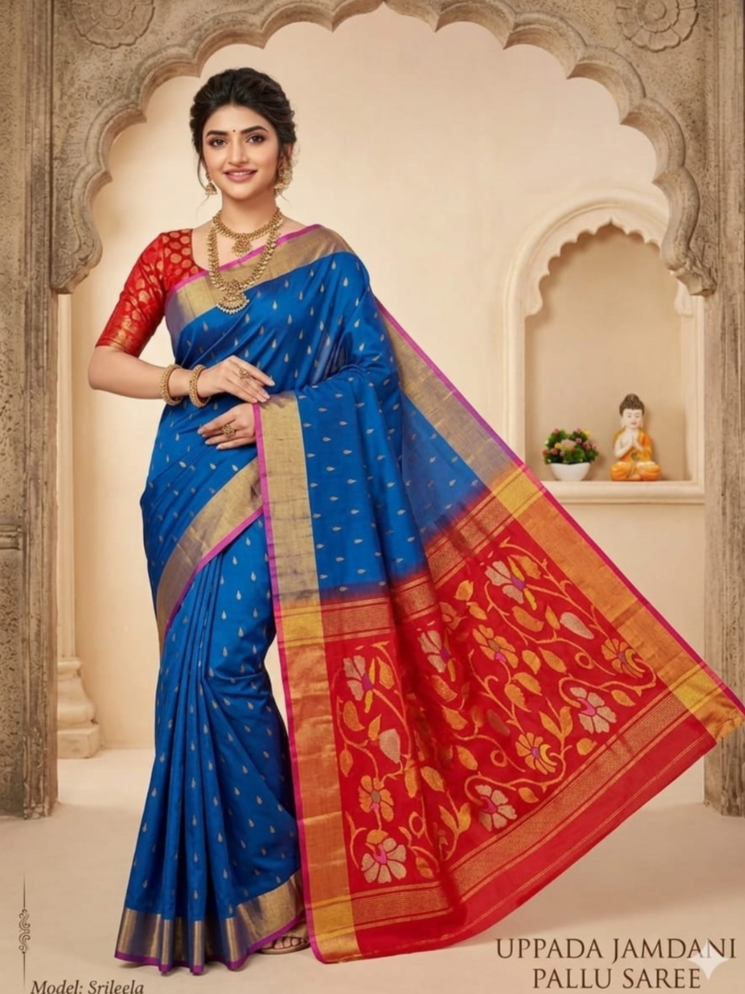 Uppada Pure Silk Jamdani Saree
