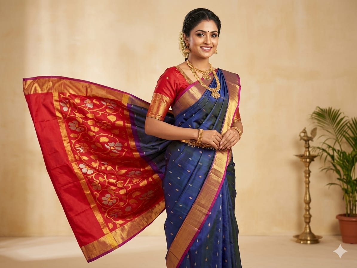 Uppada Pure Silk Jamdani Saree