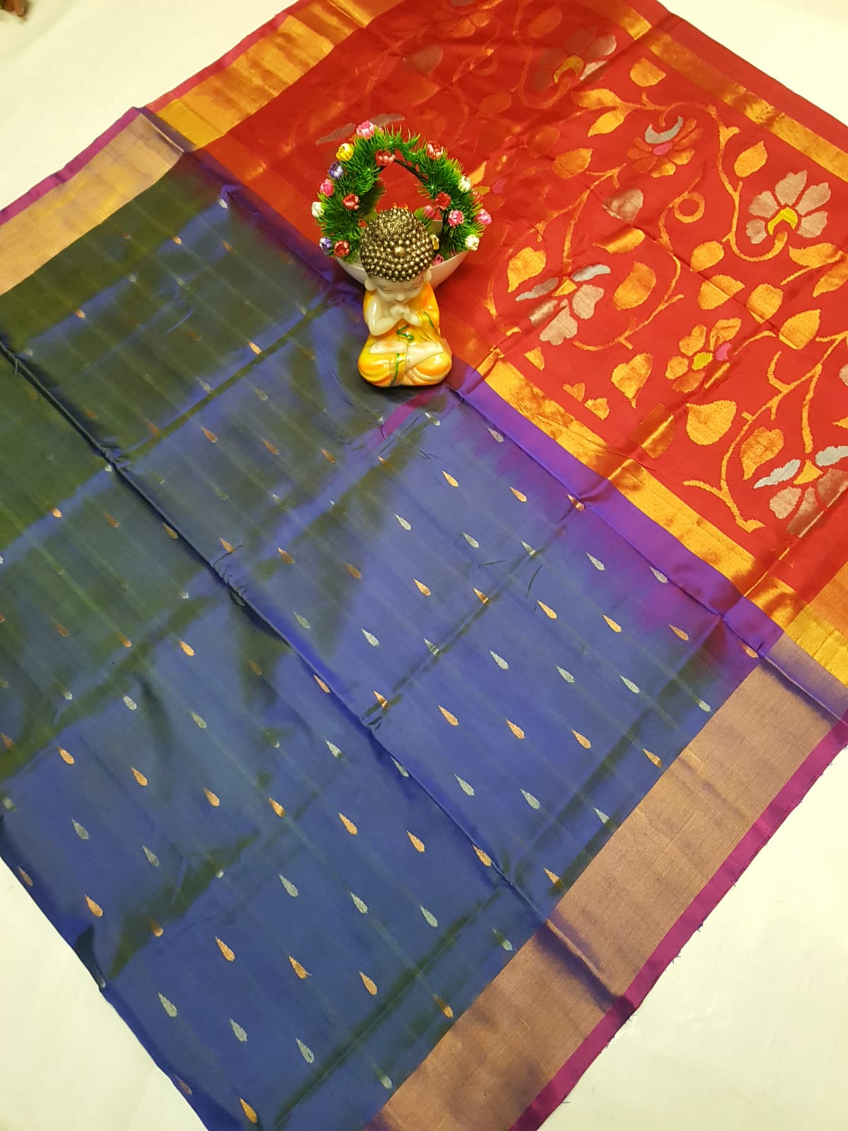 Uppada Pure Silk Jamdani Saree