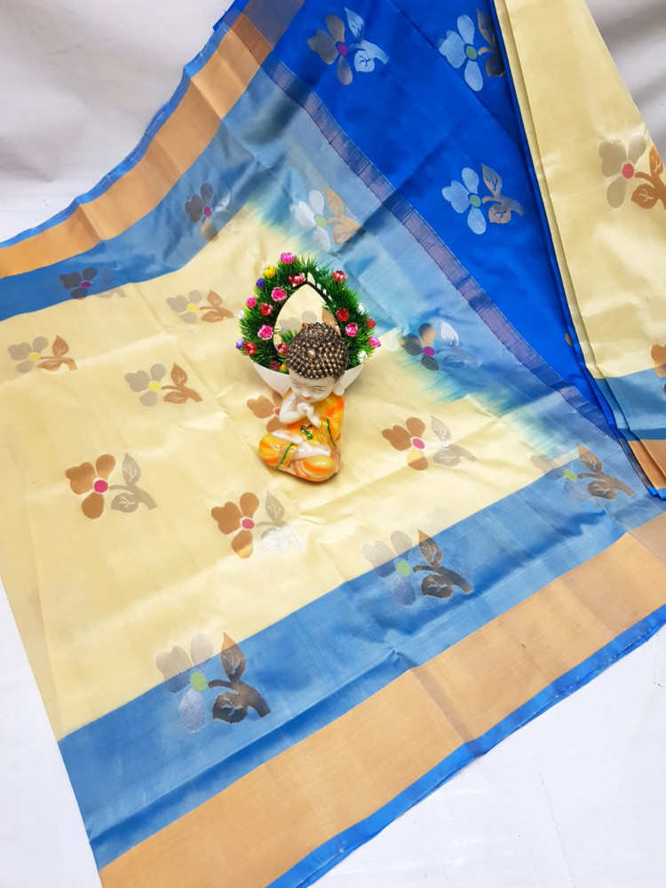 Image of Uppada Jamdani Butta Design Saree