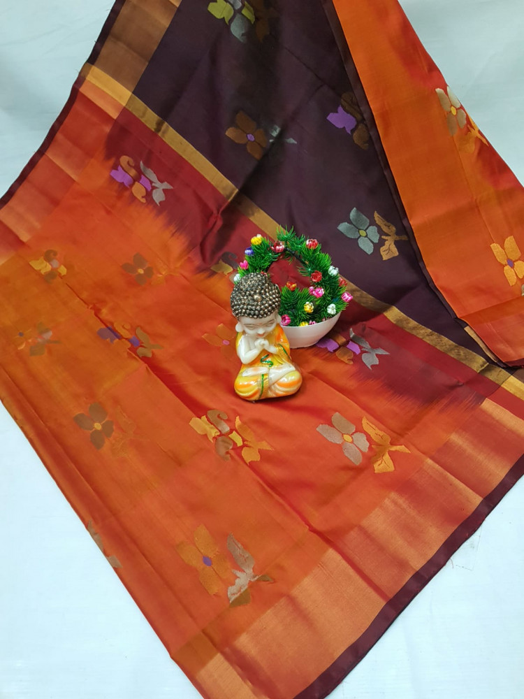 Image of Uppada Jamdani Butta Design Saree