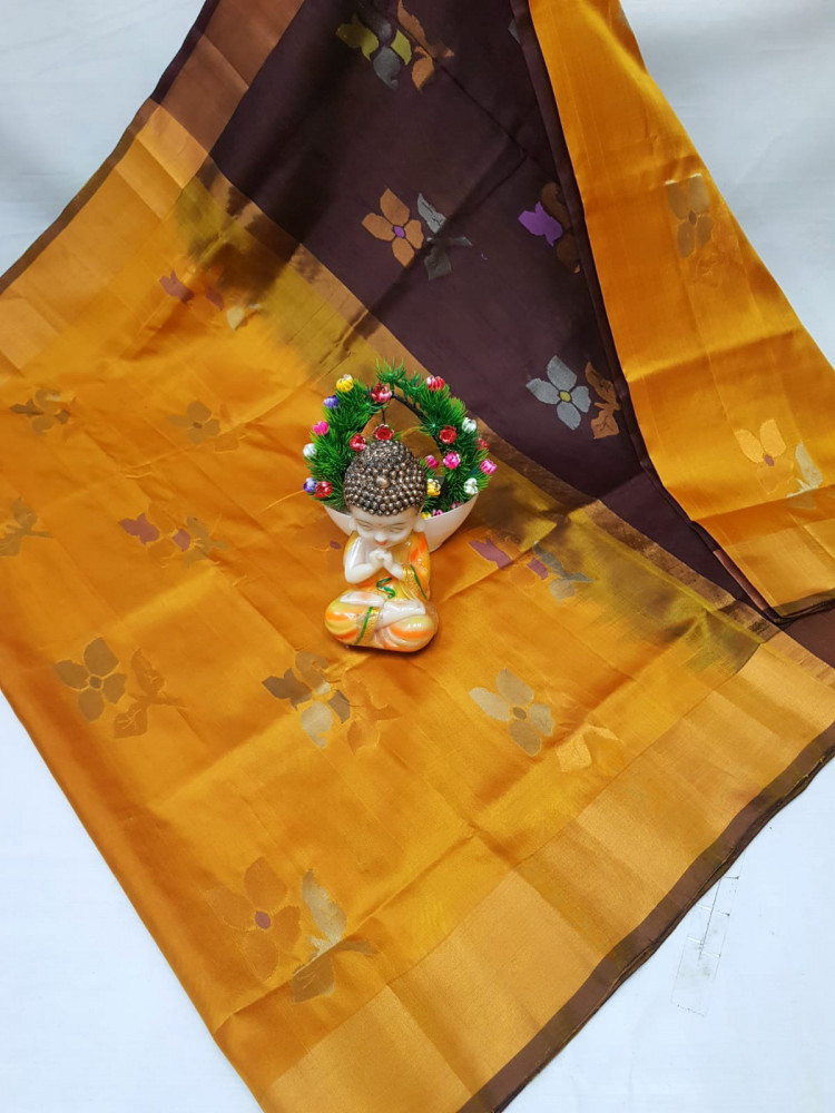 Image of Uppada Jamdani Butta Design Saree
