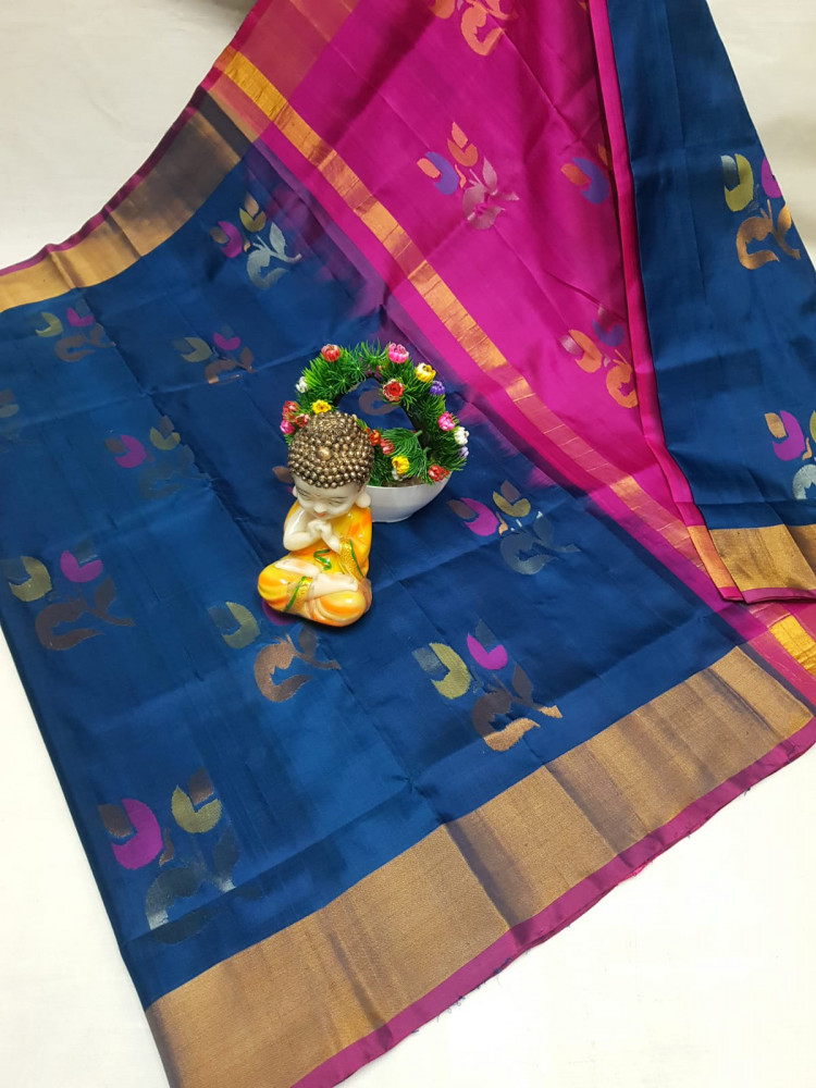Image of Uppada Jamdani Butta Design Saree