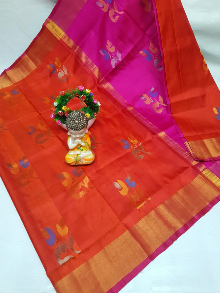 Image of Uppada Jamdani Butta Design Saree