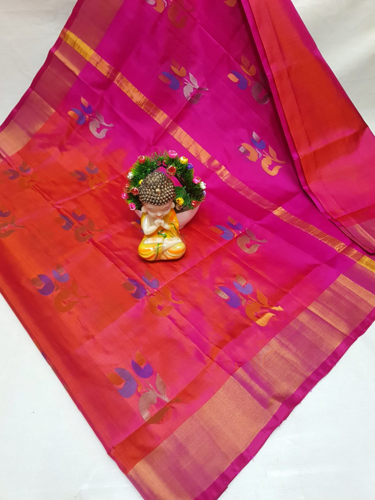 Image of Uppada Jamdani Butta Design Saree