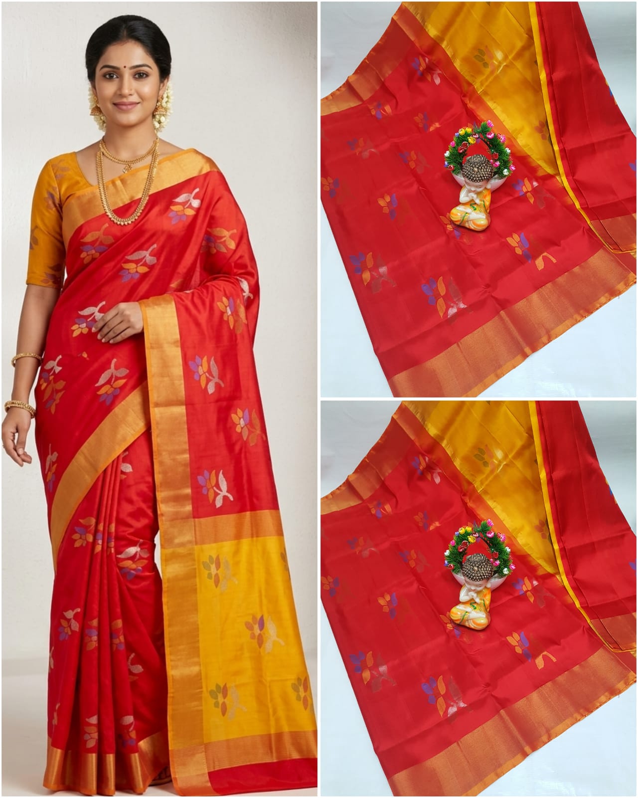 Uppada Jamdani Butta Design Saree