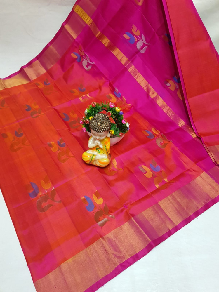 Image of Uppada Jamdani Butta Design Saree