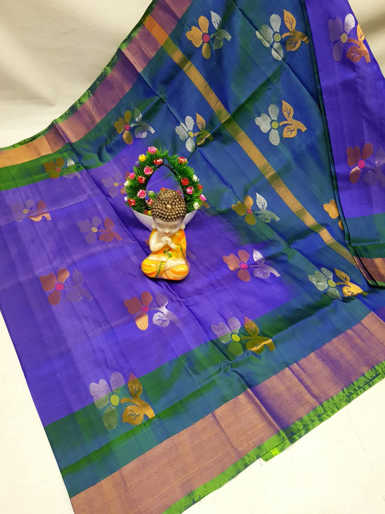 Image of Uppada Jamdani Butta Design Saree