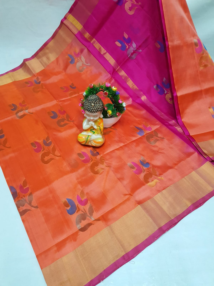 Image of Uppada Jamdani Butta Design Saree