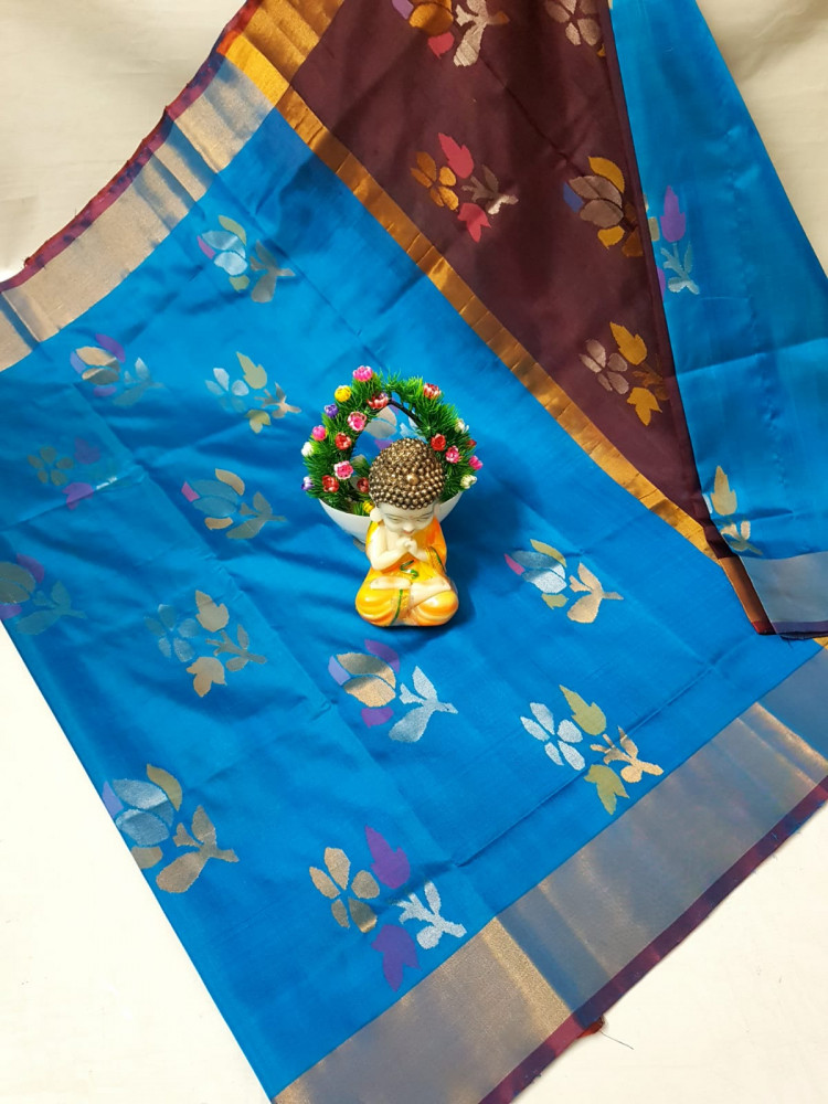 Image of Uppada Jamdani Butta Design Saree