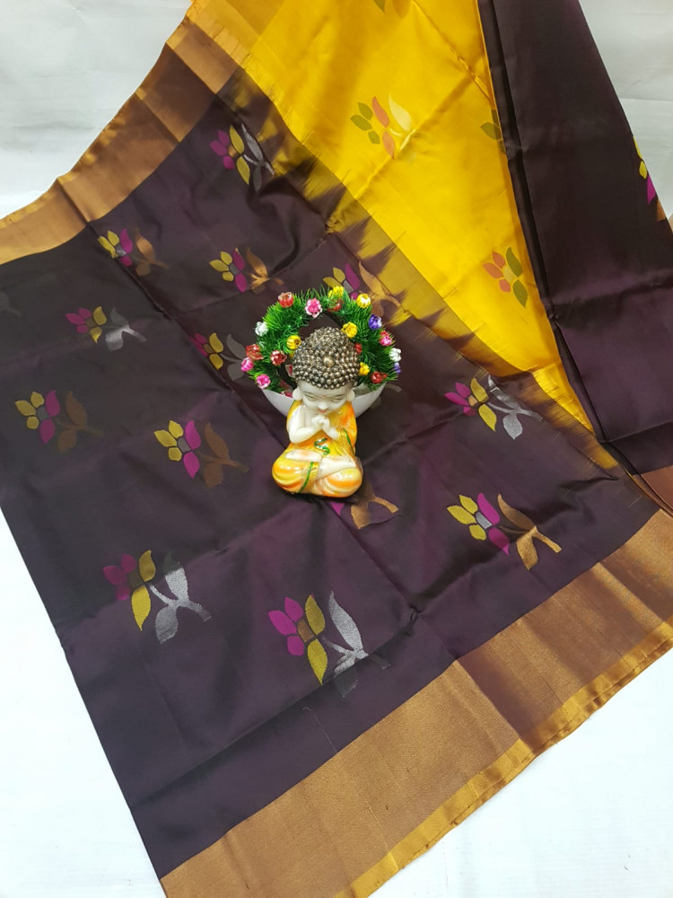 Image of Uppada Jamdani Butta Design Saree