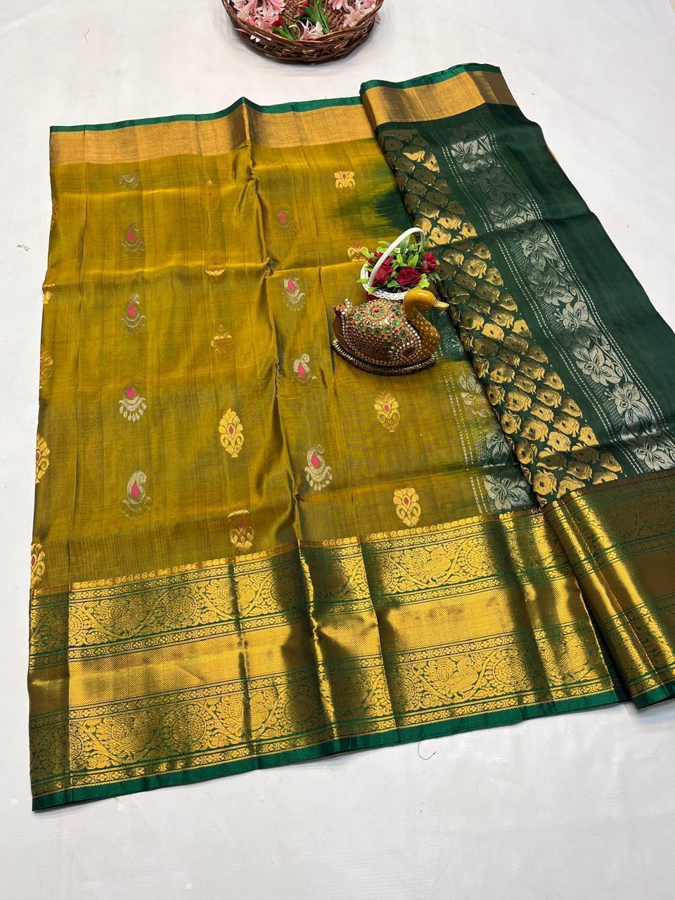 Uppada Pure Silk Allover Butta Saree