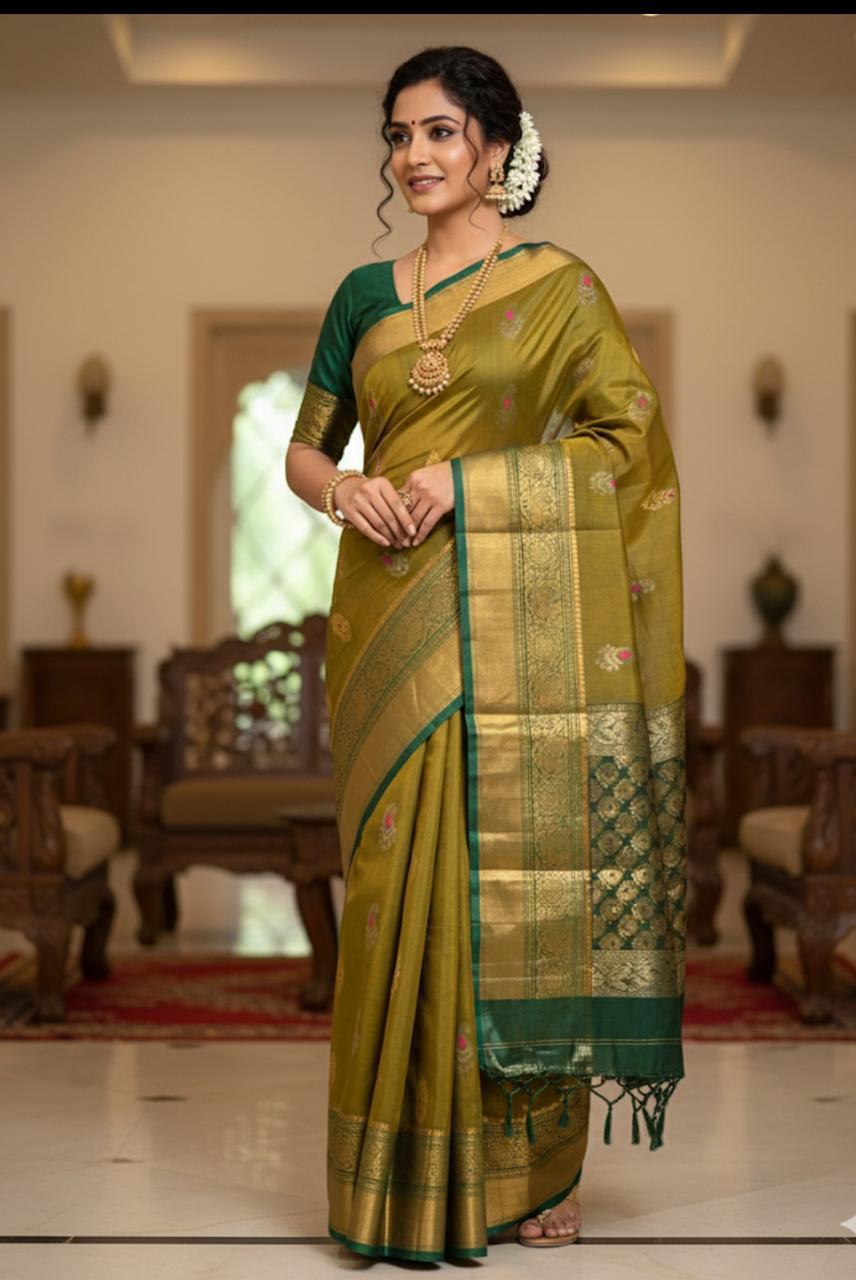 Uppada Pure Silk Allover Butta Saree