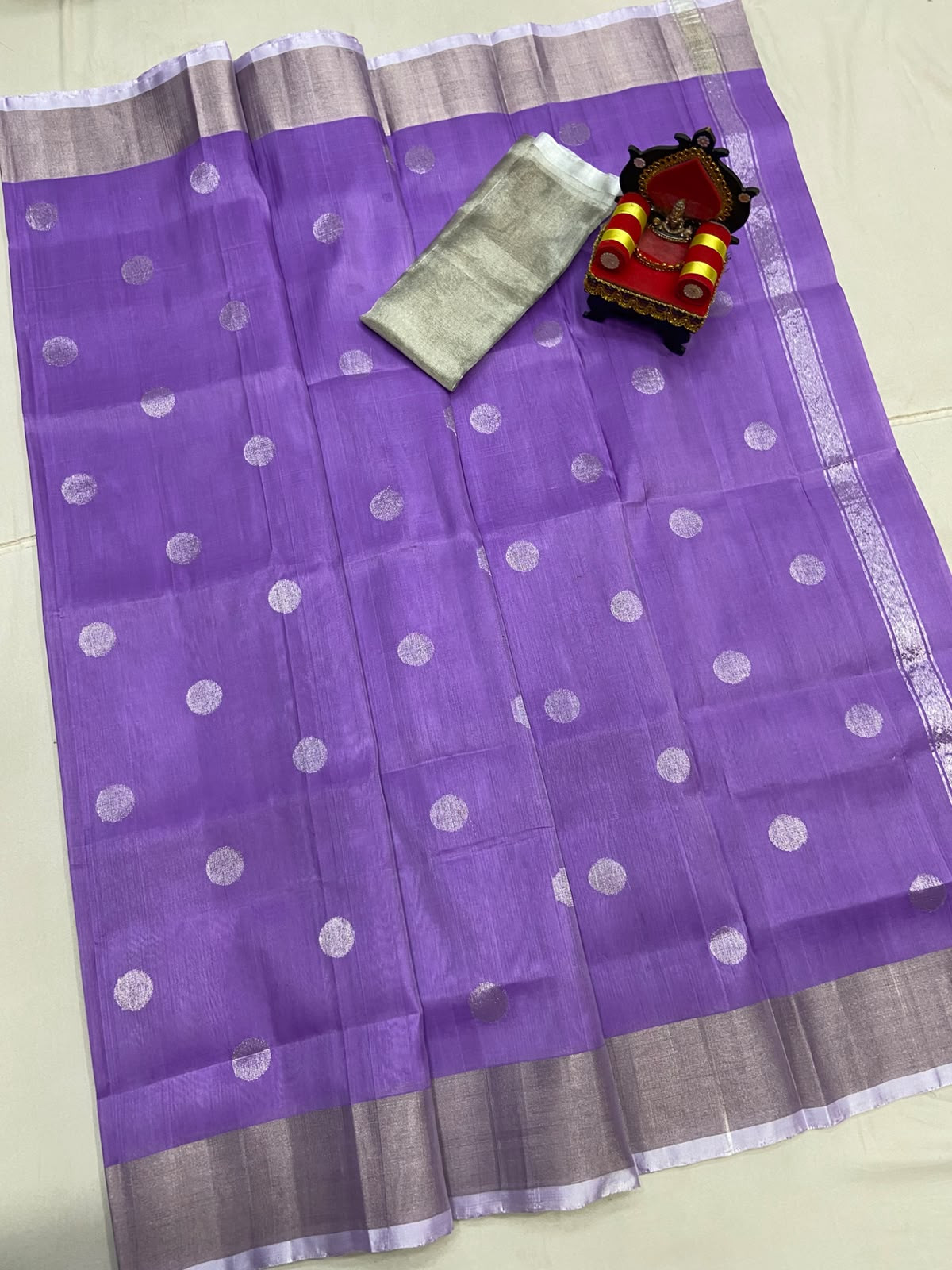 Uppada Pure Silk Coin Butta Saree