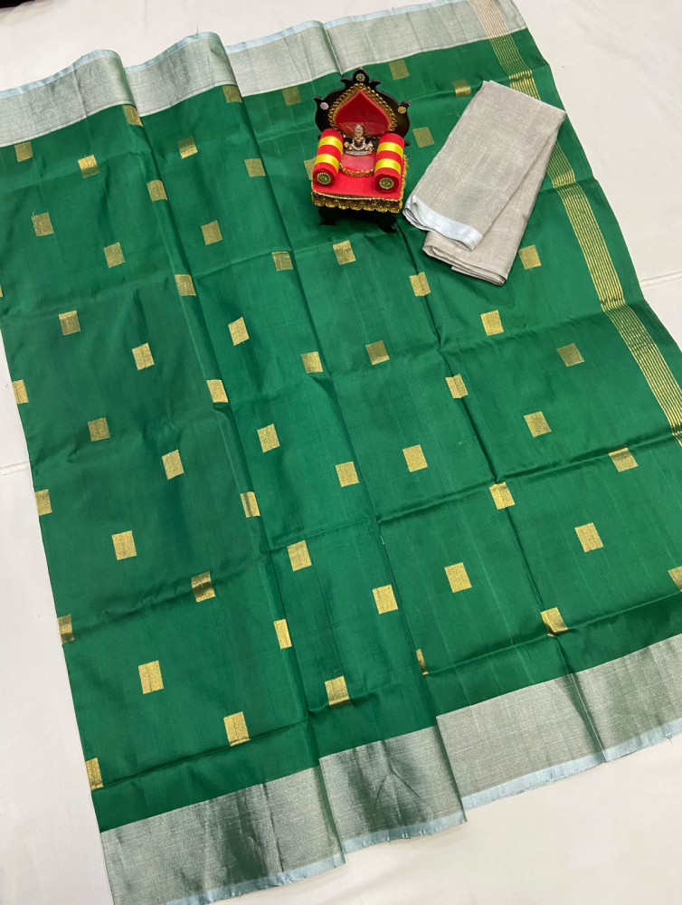 Image of Uppada Pure Silk Coin Butta Saree
