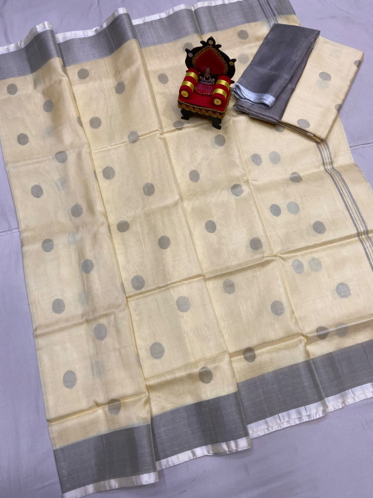 Image of Uppada Pure Silk Coin Butta Saree