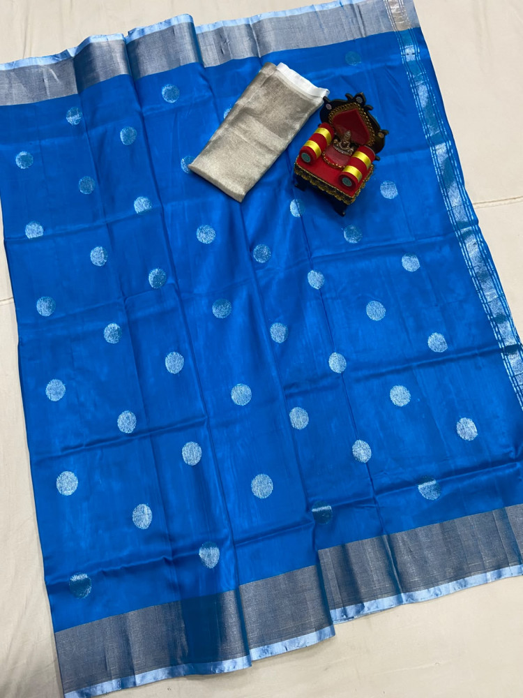 Image of Uppada Pure Silk Coin Butta Saree