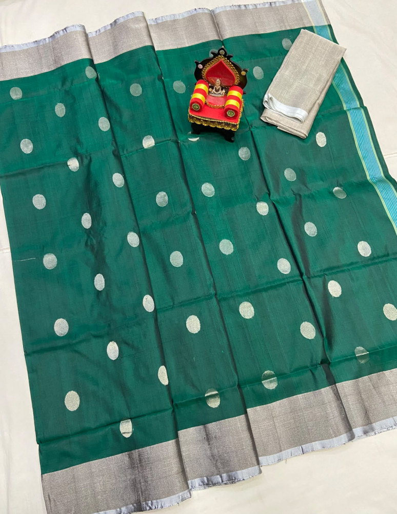 Image of Uppada Pure Silk Coin Butta Saree
