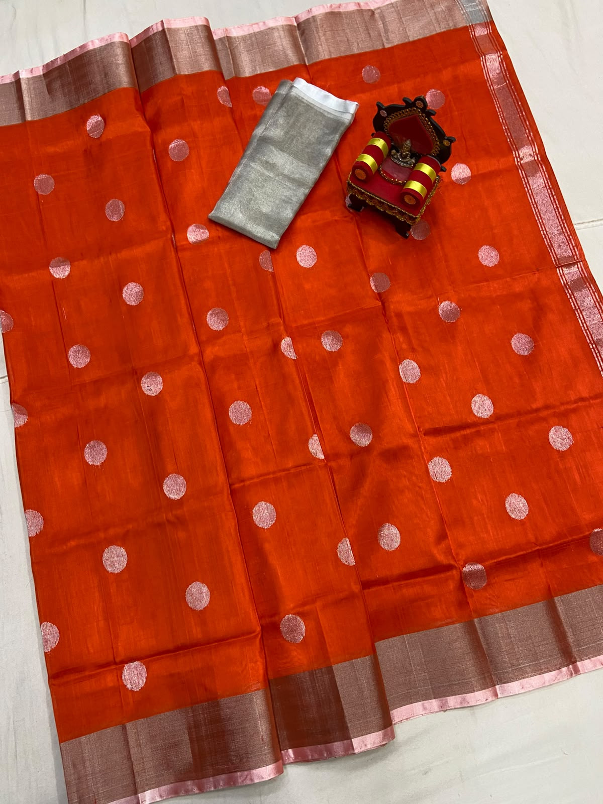 Uppada Pure Silk Coin Butta Saree