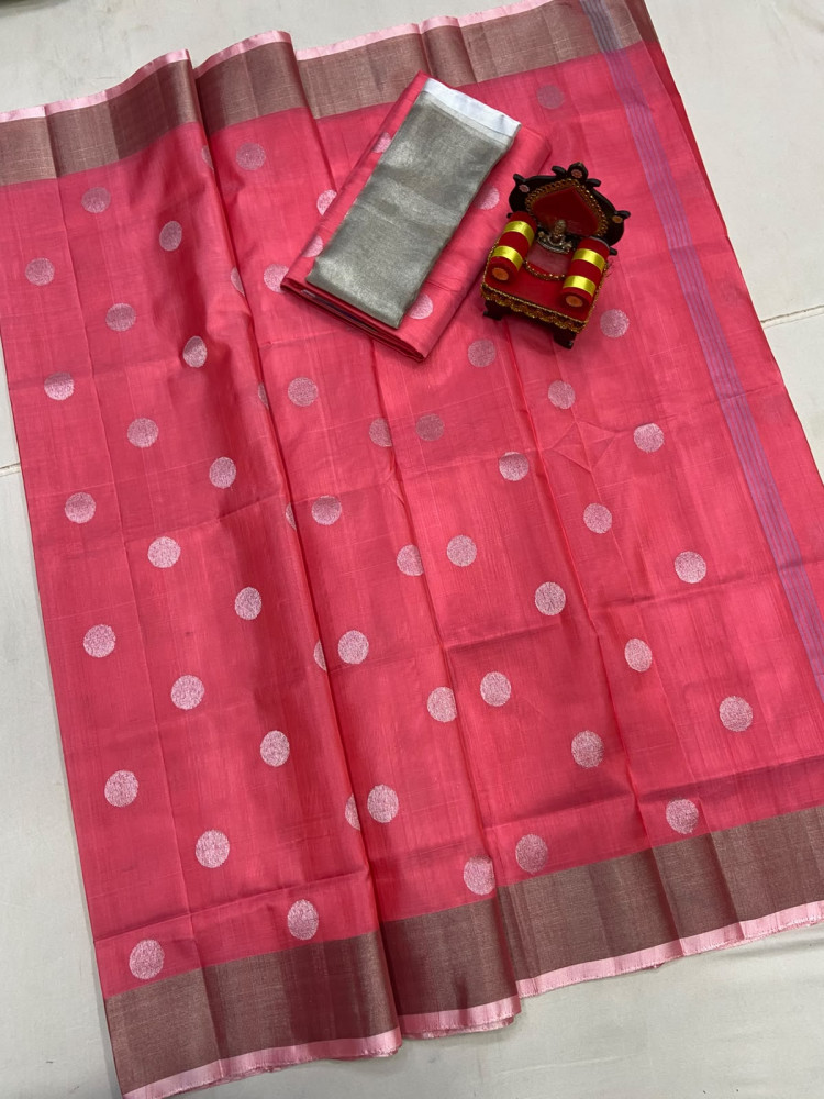 Image of Uppada Pure Silk Coin Butta Saree