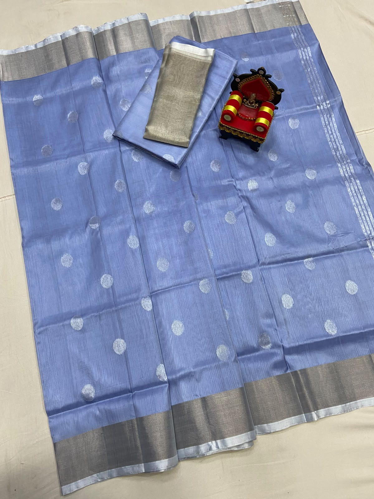 Uppada Pure Silk Coin Butta Saree