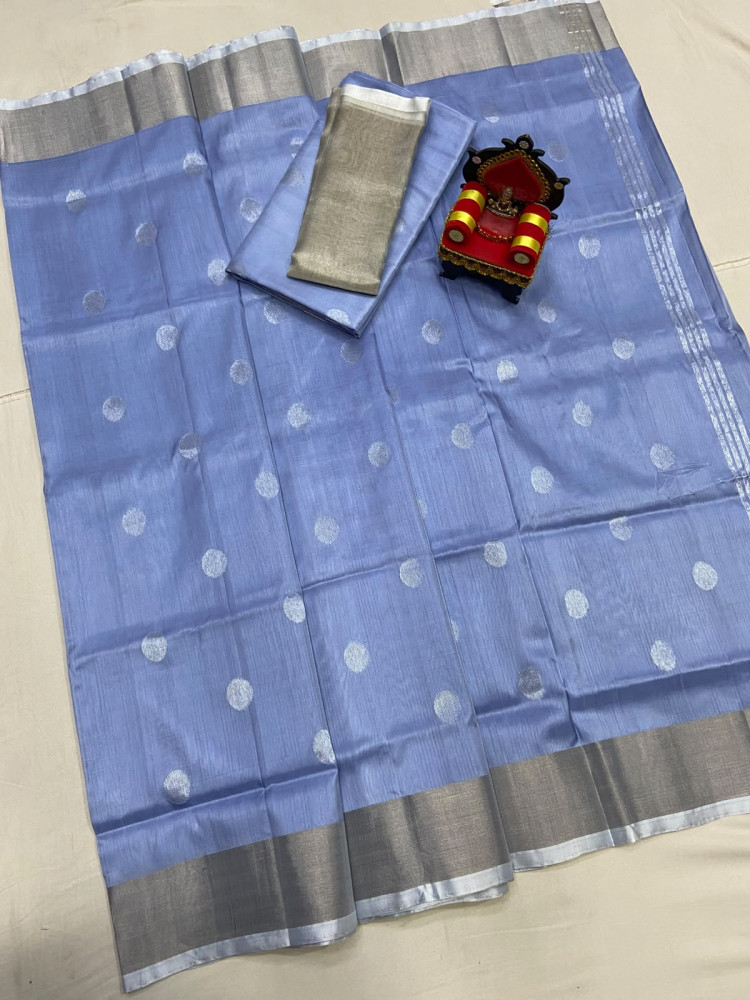 Image of Uppada Pure Silk Coin Butta Saree