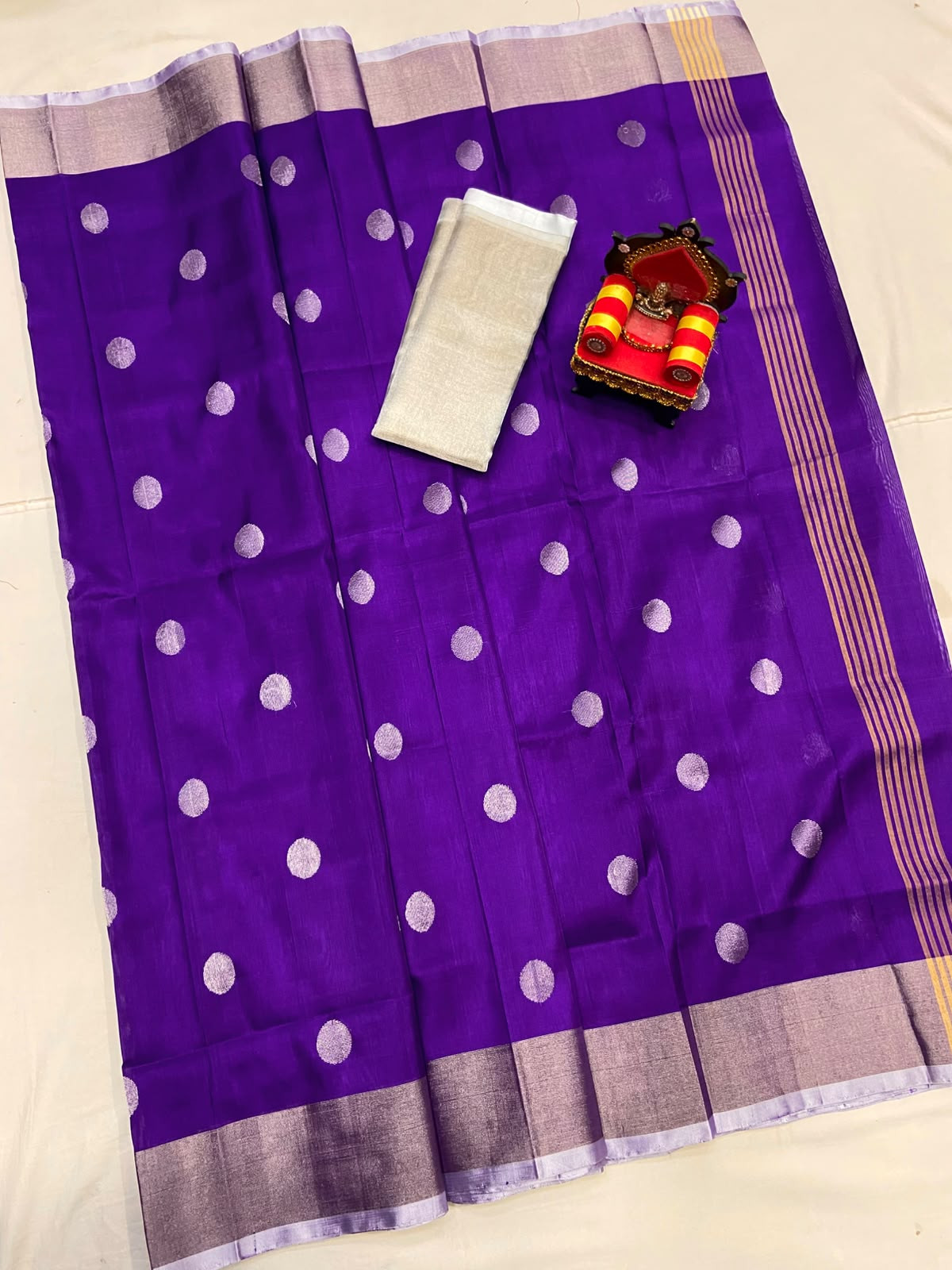 Uppada Pure Silk Coin Butta Saree